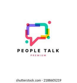 People talk diversity logo vector icon illustration