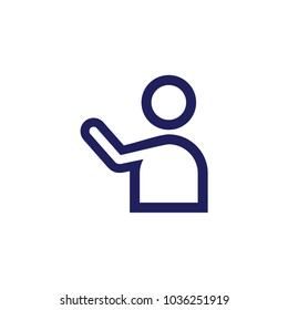 people talk or explain Icon Logo Design Template.