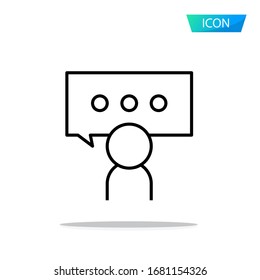 people talk icon isolated on white background.