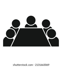 La gente habla un icono de vector simple. Grupo de negocios. Reunión de habla