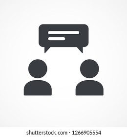 People talk icon. Speaking of people, the chat icon stock vector illustration