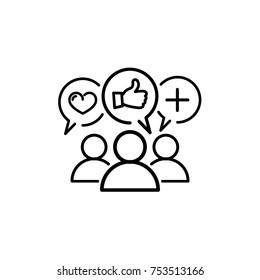 People Talk And Listen In Speech Bubble Icon Vector