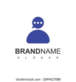 Plantilla de diseño de logotipos de charlas populares