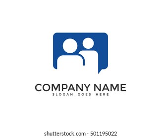 People Talk Logo Design Template