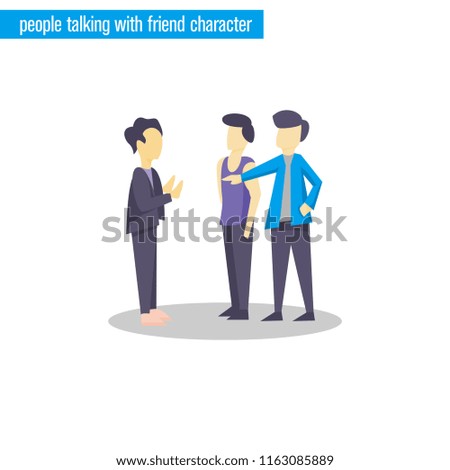 people talking character vector illustration flat design