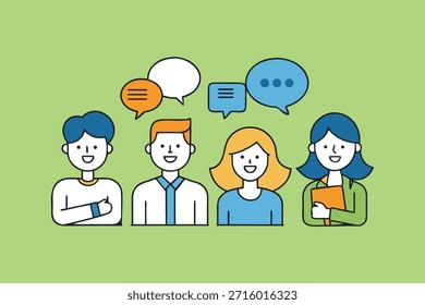 Personas Hablar y Comunicar Ilustración vectorial Hablar y Escuchar Concepto Diseño