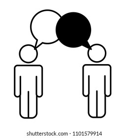 people talking communication speech bubble pictogram