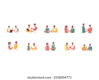 People Talking Design Element Set