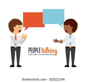 people talking design, vector illustration eps10 graphic 