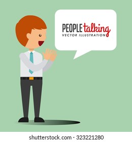 people talking design, vector illustration eps10 graphic 