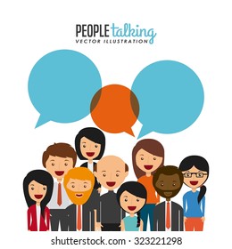 people talking design, vector illustration eps10 graphic 