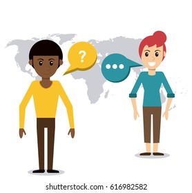 people talking dialog world