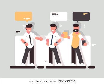 People talking, discussion with flat Illustration style can be use as wallpaper, info graphic, web design tempelate