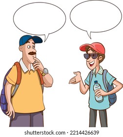 people talking to each other
