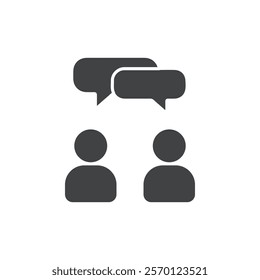 people talking icon Flat logo set collection