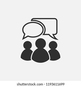People talking icon. isolated on white background. Vector illustration. Eps 10. 