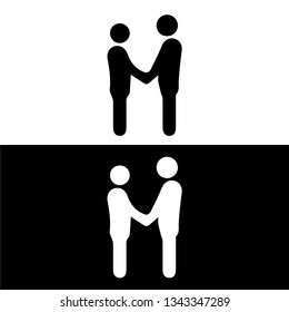 People talking icon. isolated on white and black background. Vector illustration. 5k