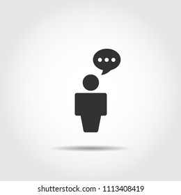 people talking icon . logo vector . speech bubbles