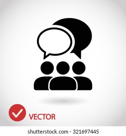 People talking  icon. One of set web icons