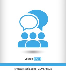 People talking  icon. One of set web icons