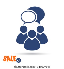 People talking  icon. One of set web icons 