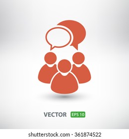 People talking  icon. One of set web icons 