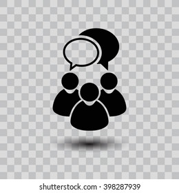 People talking  icon. One of set web icons 
