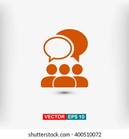 People talking  icon. One of set web icons