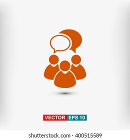 People talking  icon. One of set web icons 