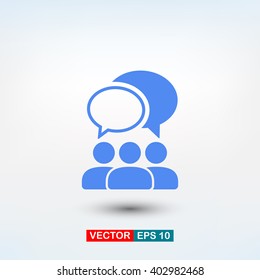 People talking  icon. One of set web icons