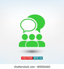 People talking  icon. One of set web icons