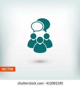 People talking  icon. One of set web icons 