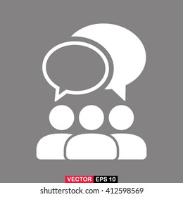 People talking  icon. One of set web icons