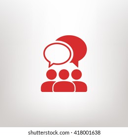 People talking  icon. One of set web icons