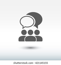 People talking  icon. One of set web icons