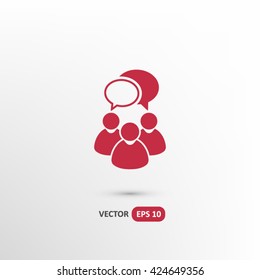 People talking  icon. One of set web icons 