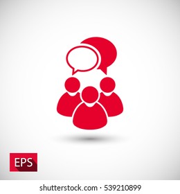 People talking  icon. One of set web icons 