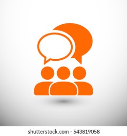 People talking  icon. One of set web icons