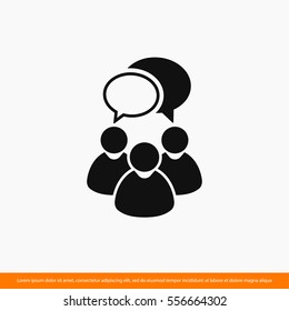 People talking  icon. One of set web icons 