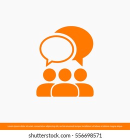 People talking  icon. One of set web icons