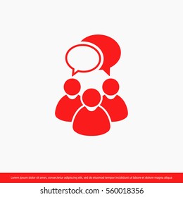 People talking  icon. One of set web icons 