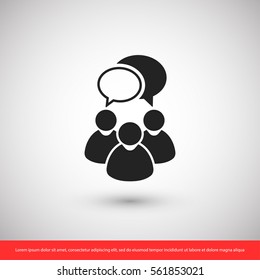 People talking  icon. One of set web icons 