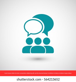 People talking  icon. One of set web icons