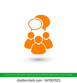 People talking  icon. One of set web icons 