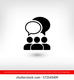 People talking  icon. One of set web icons