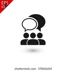 People talking  icon. One of set web icons
