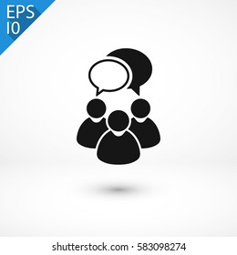 People talking  icon. One of set web icons 