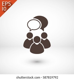 People talking  icon. One of set web icons 