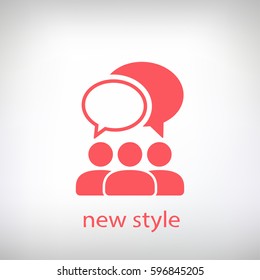 People talking  icon. One of set web icons