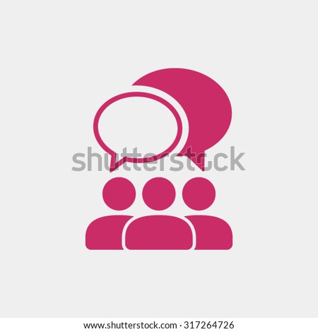 People talking  icon. One of set web icons